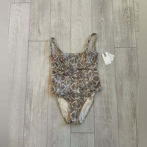 Good American Snake Print Swimsuit